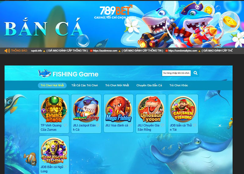 Sảnh bắn cá tại 789BET
